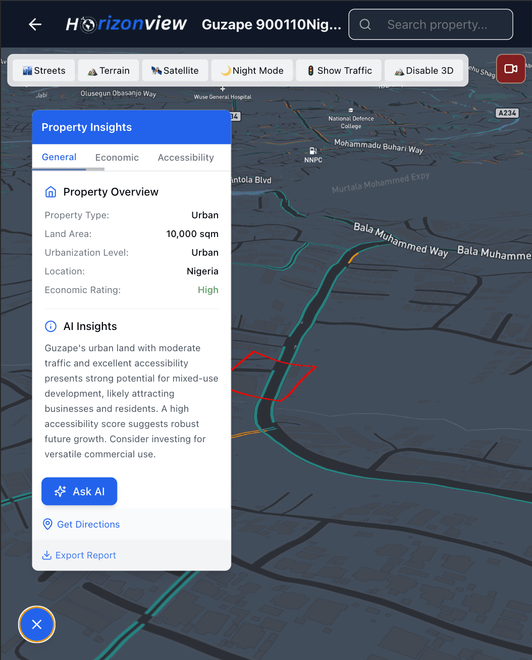Property intelligence view